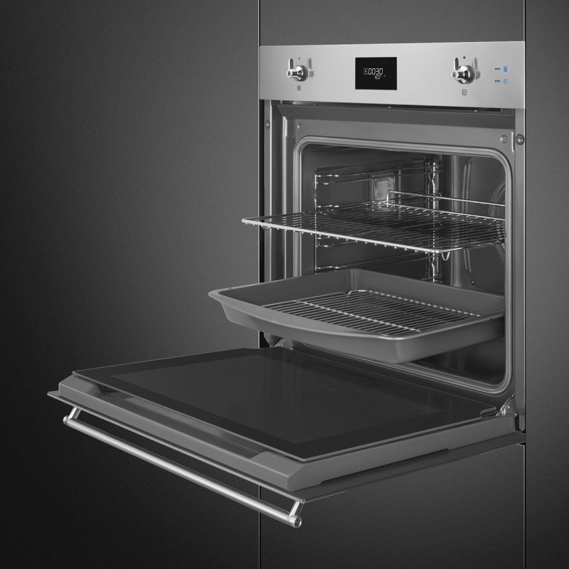 Horno Smeg SO6301S2X, que combina la coc