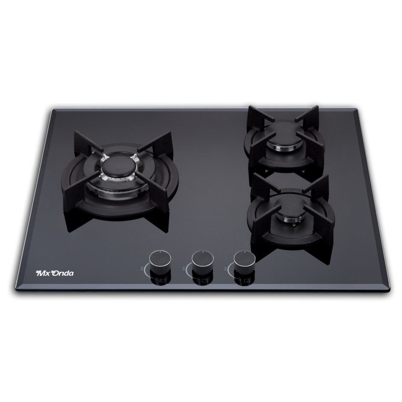 Placa MX ONDA MXPG2200N, Cristal Negro templado ym