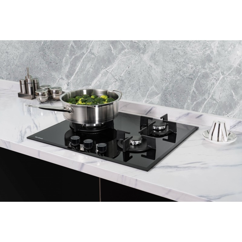 Placa MX ONDA MXPG2200N, Cristal Negro templado ym