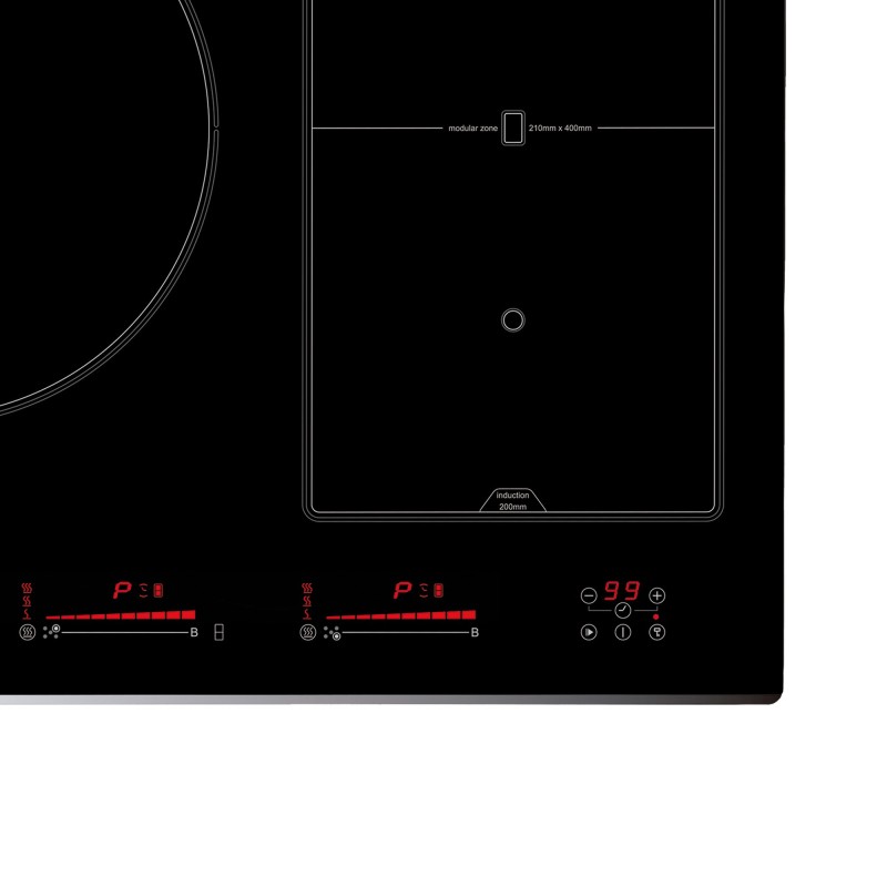 CATA INSB 9012 BK Negro Integrado 90 cm Con placa de inducción 5 zona(s)
