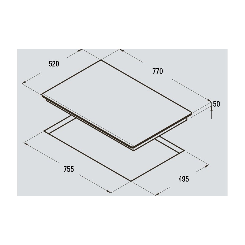 Induccion Cata GIGA 750 BK, 6 zonas de c