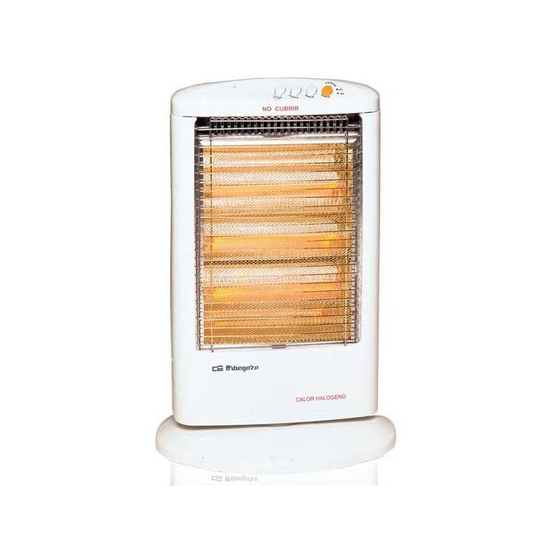 Radiador halogeno Orbegozo BP0303, 1200w, 3 tubos,