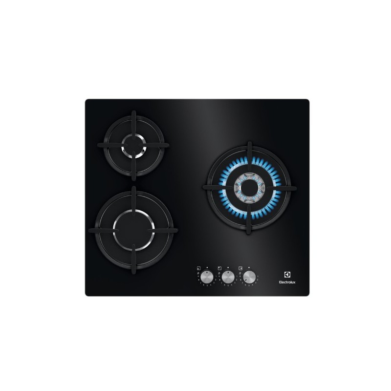 Electrolux Serie 300 KGE6633NOK Negro Integrado 60 cm Encimera de gas 3 zona(s)