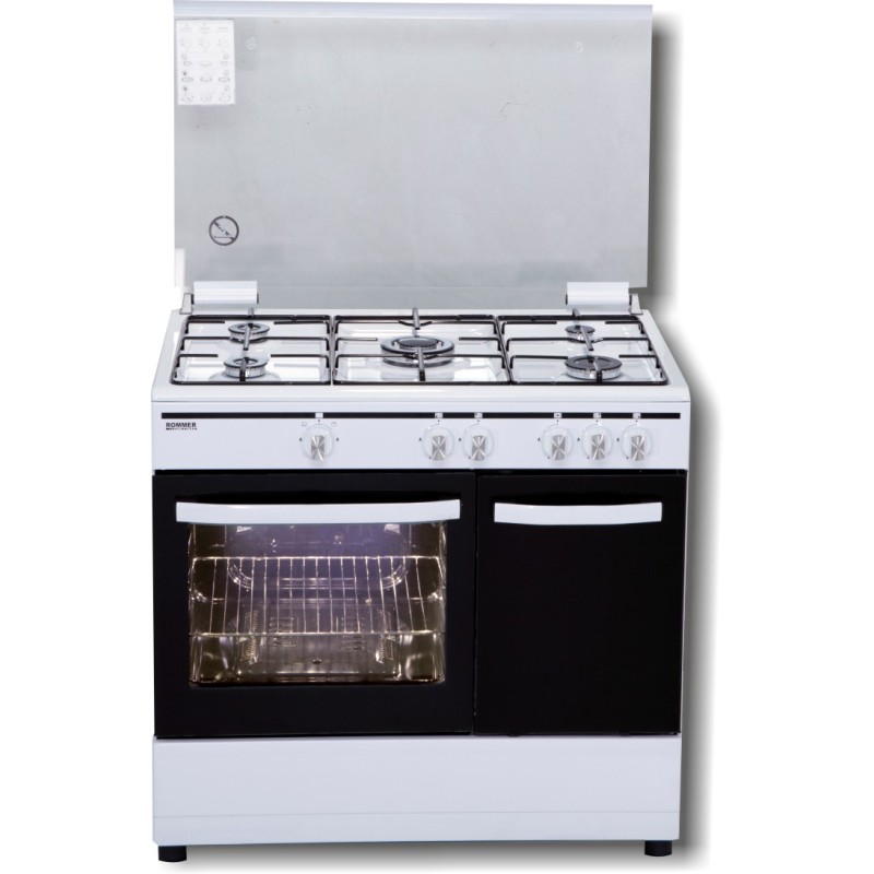 Cocina Rommer CH905BFGPB, 5 fuegos 1 triple coron