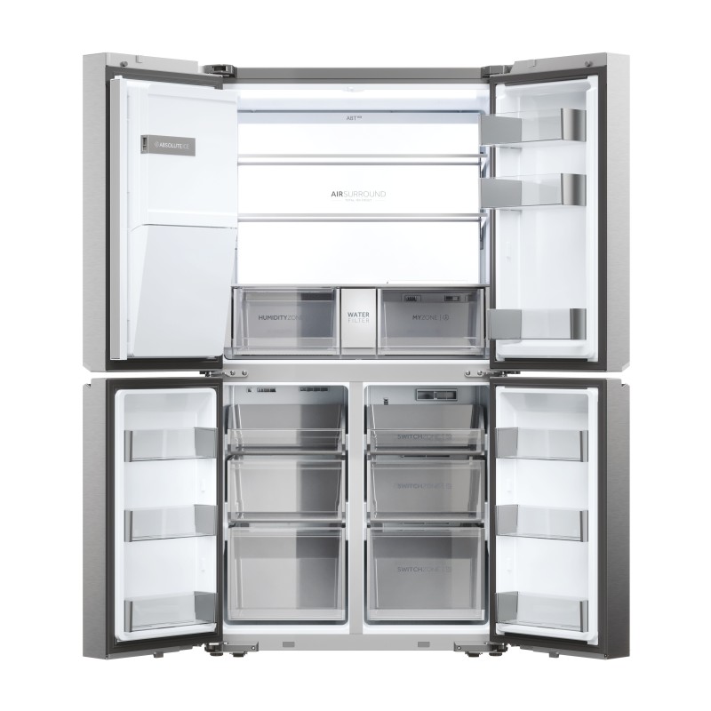 Americano   Haier HCR7918EIMP,  4 PUERTAS, Platinu