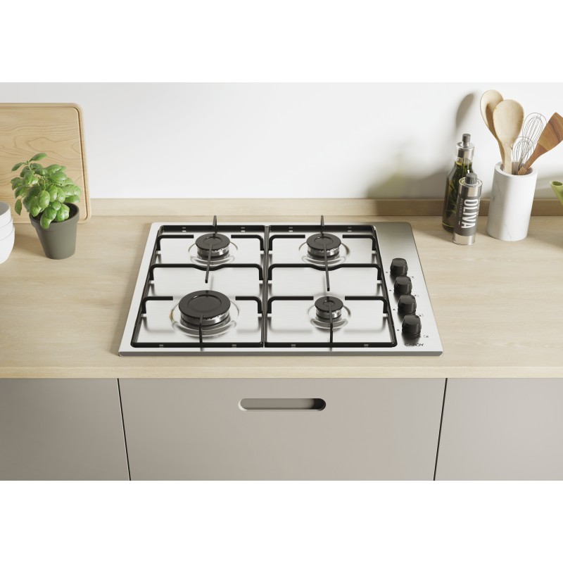 Placa Candy CHW6LBX4U2, Gas, 60cm, 4 fue