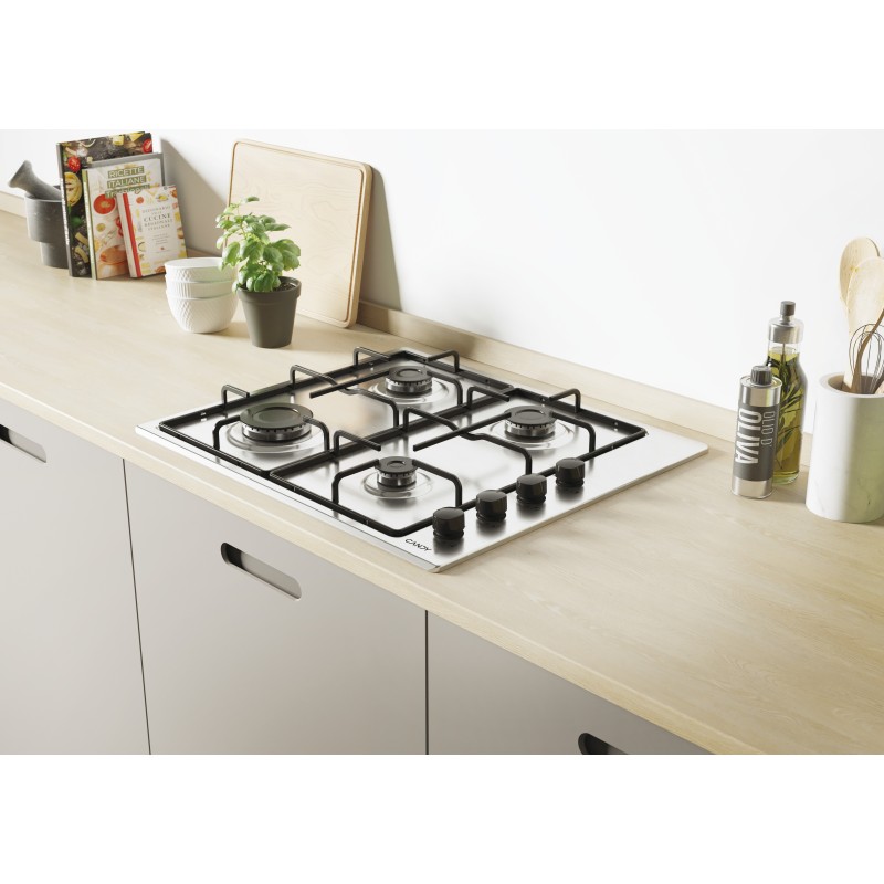 Placa Candy CHW6LBX4U2, Gas, 60cm, 4 fue