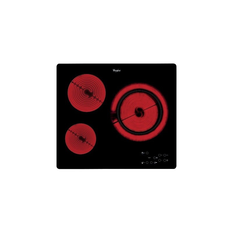 Vitro Whirlpool AKT807BF,  VITRO 3 zonas
