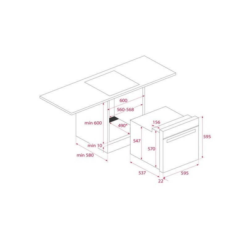 Horno Teka HBE 490 ME NEGRO, Hydroclean,