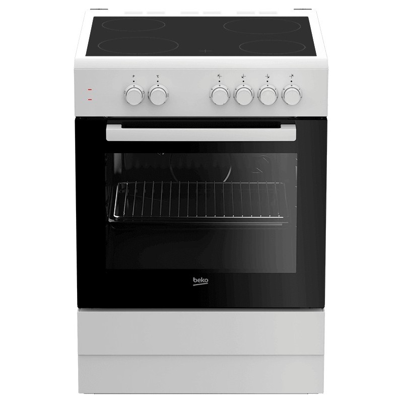 Beko FSS67000GW cocina Cocina independiente Eléctrico Cerámico Blanco