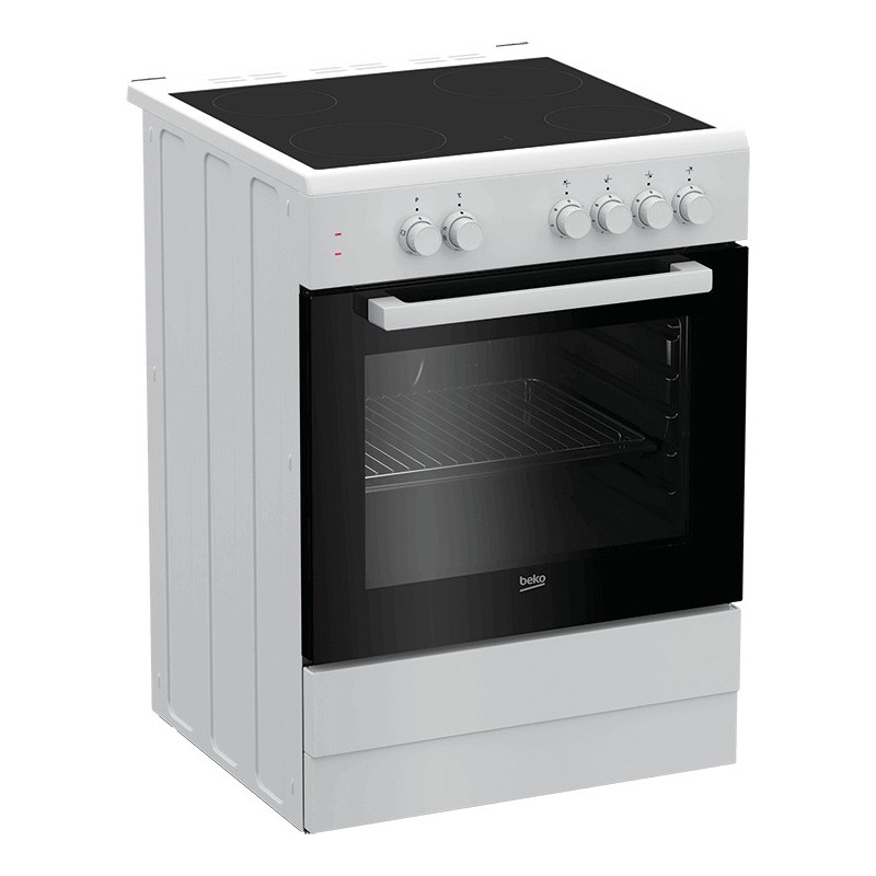 Beko FSS67000GW cocina Cocina independiente Eléctrico Cerámico Blanco