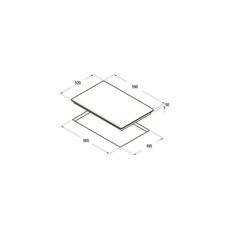 Induccion Cata GIGA 600 BK, 4 zonas de c
