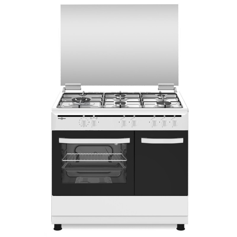 Cocina Vitrokitchen CB961PBB, 5Fgos. 90x60 Blanca