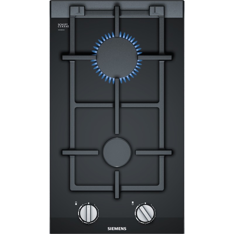 Siemens iQ700 ER3A6BB70 hobs Negro Integrado 30 cm Encimera de gas 2 zona(s)