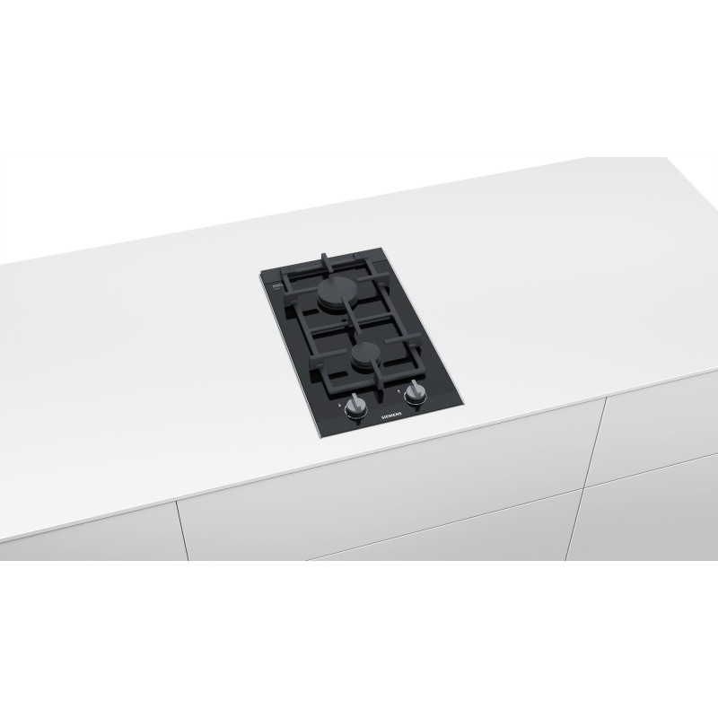 Siemens iQ700 ER3A6BB70 hobs Negro Integrado 30 cm Encimera de gas 2 zona(s)