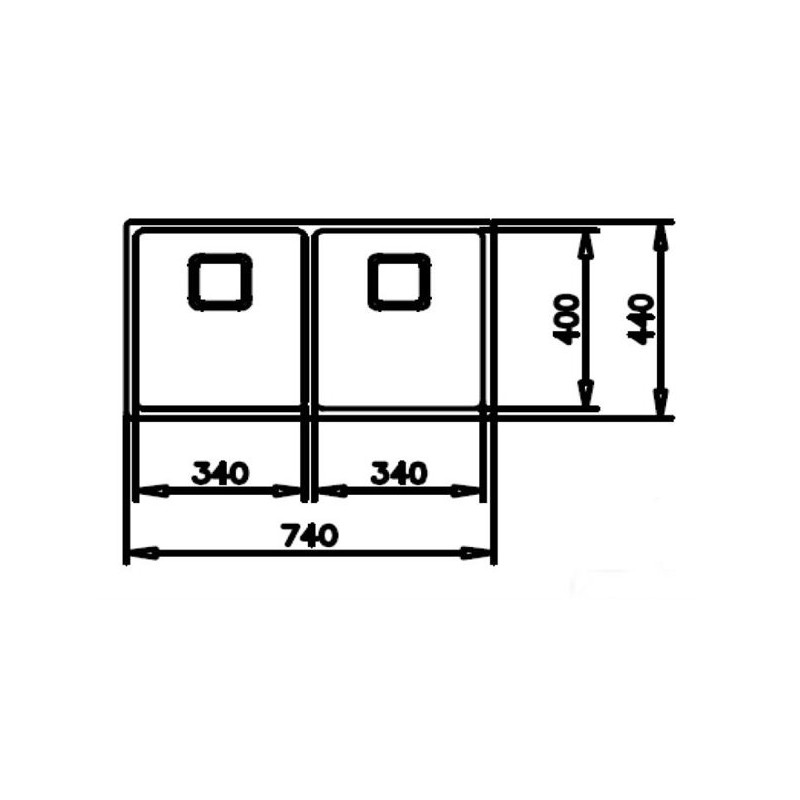 Fregadero Teka FLEXLINEA RS15 2C 740 3½ 