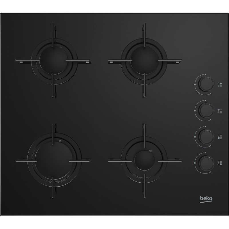 Placa Beko HING64120SB, GAS CRISTAL 65cm