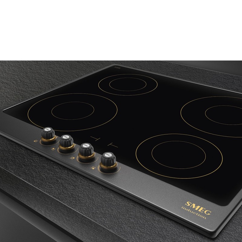 Induccion Smeg SI764AOM,  Cortina color 