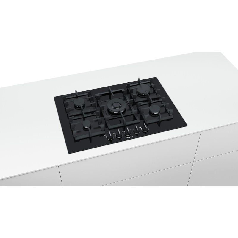 Placa Siemens EP7A6QB90, Gas, Encastrable, 75 cm.