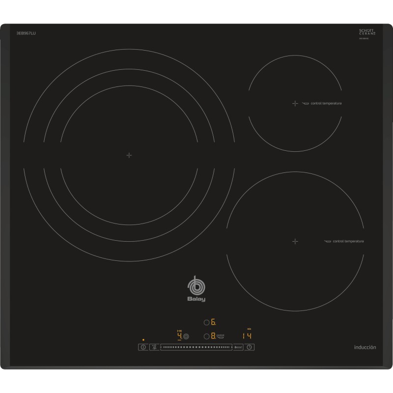 Balay 3EB967LU hobs Negro Integrado Con placa de inducción 3 zona(s)