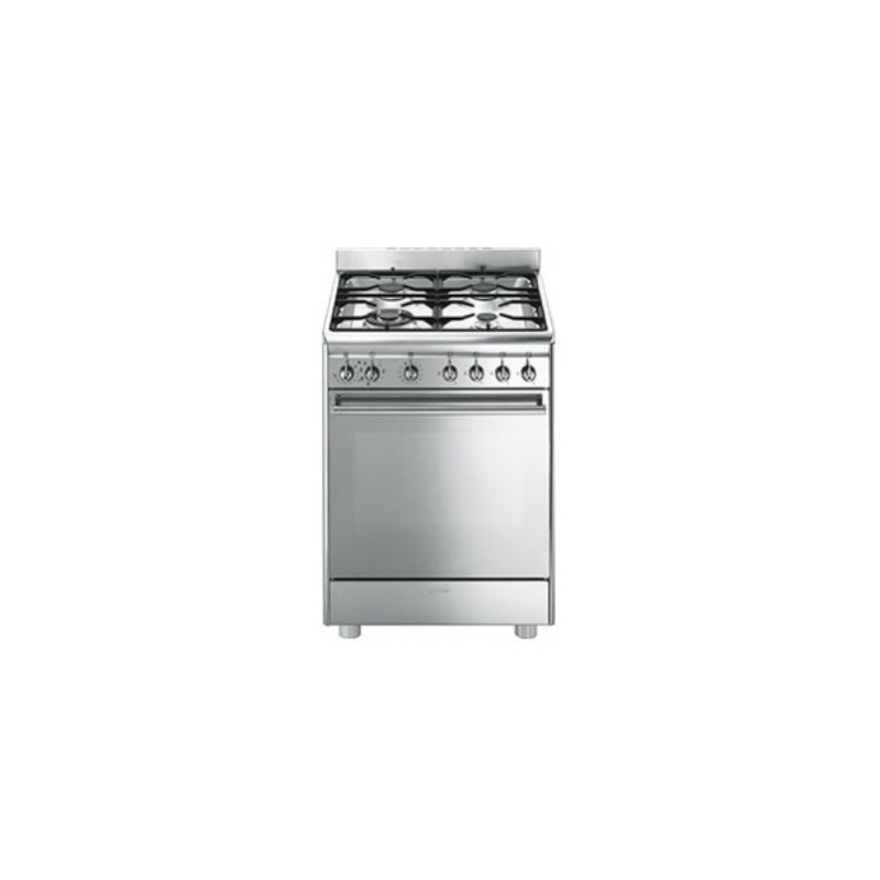 Cocina Smeg CX68MF8-2,  60x60 cm, Acero 