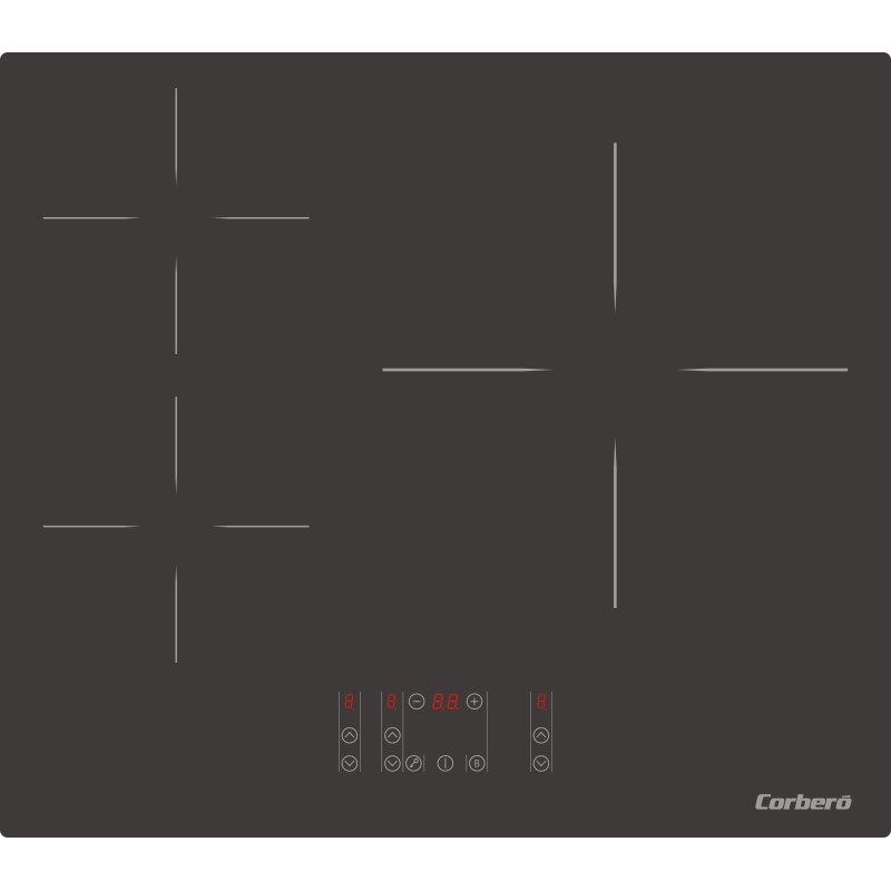 Corbero CCIM3366 hobs Negro Integrado 59 cm Con placa de inducción 3 zona(s)