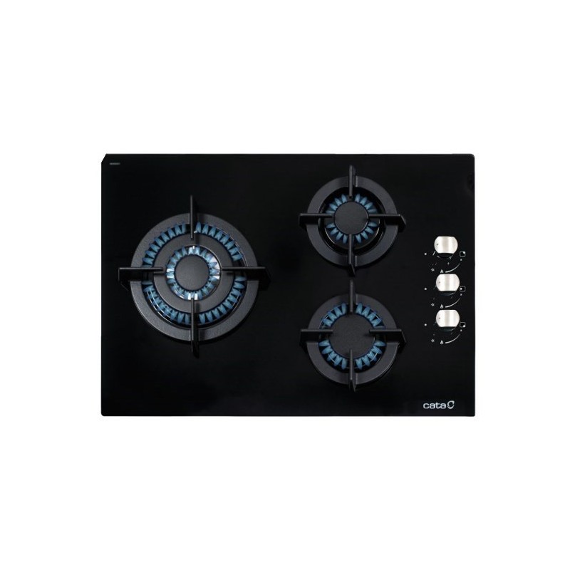 Placa Cata CCI-5003 BK, 3 quemadores de 