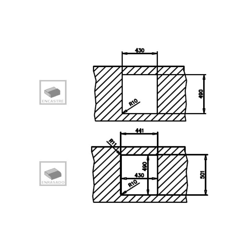 Fregadero Teka FORLINEA RS15 40.40 1 3½ 