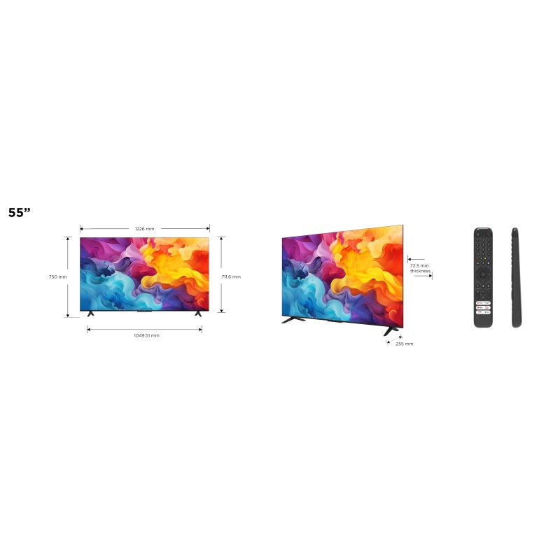 Led TCL 55P61B, 4K HDR, HLG,  TV with