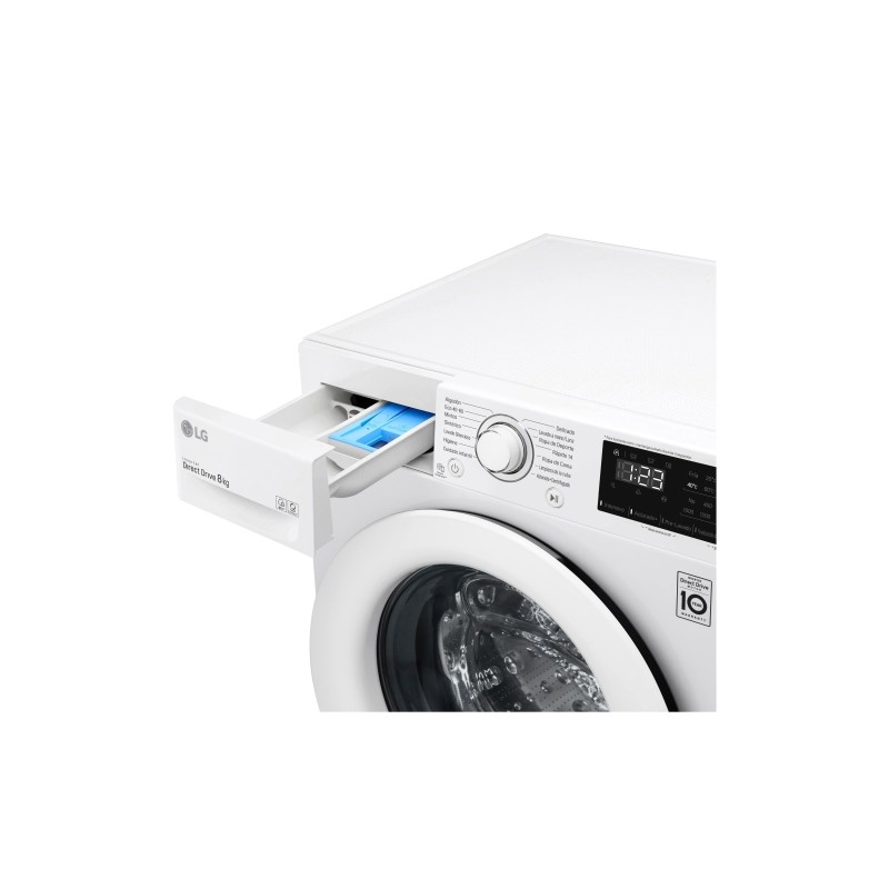 LG F4WV3008N3W lavadora Carga frontal 8 kg 1400 RPM Blanco