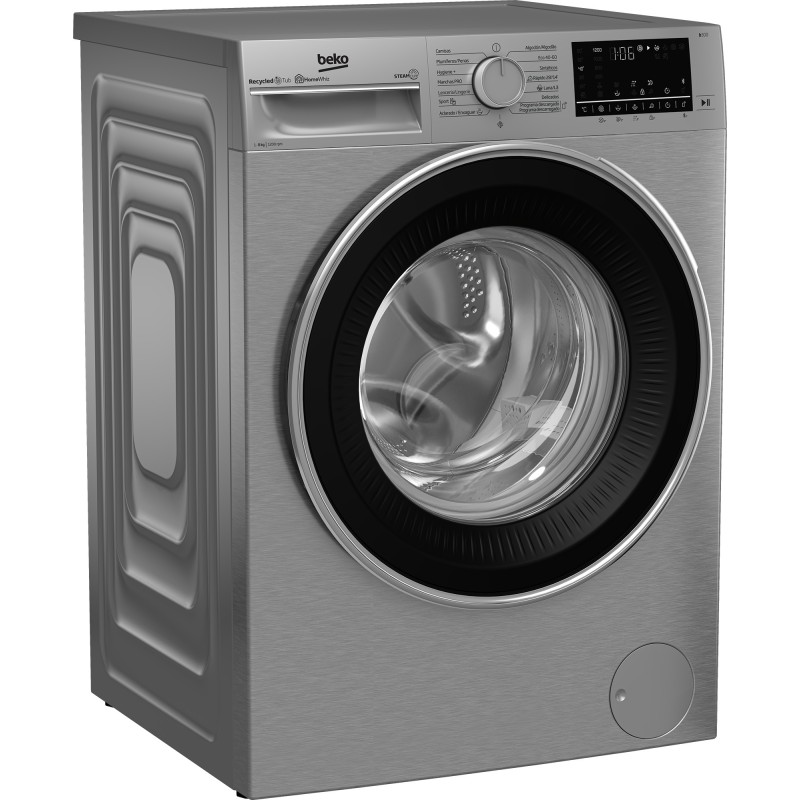 Beko B3WFT58220X lavadora Carga frontal 8 kg 1200 RPM Acero inoxidable