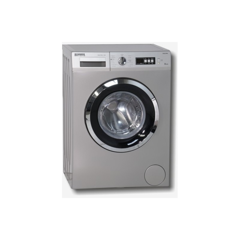 ROMMER DIGISTEEL 1108 lavadora Carga frontal 8 kg 1000 RPM Acero inoxidable