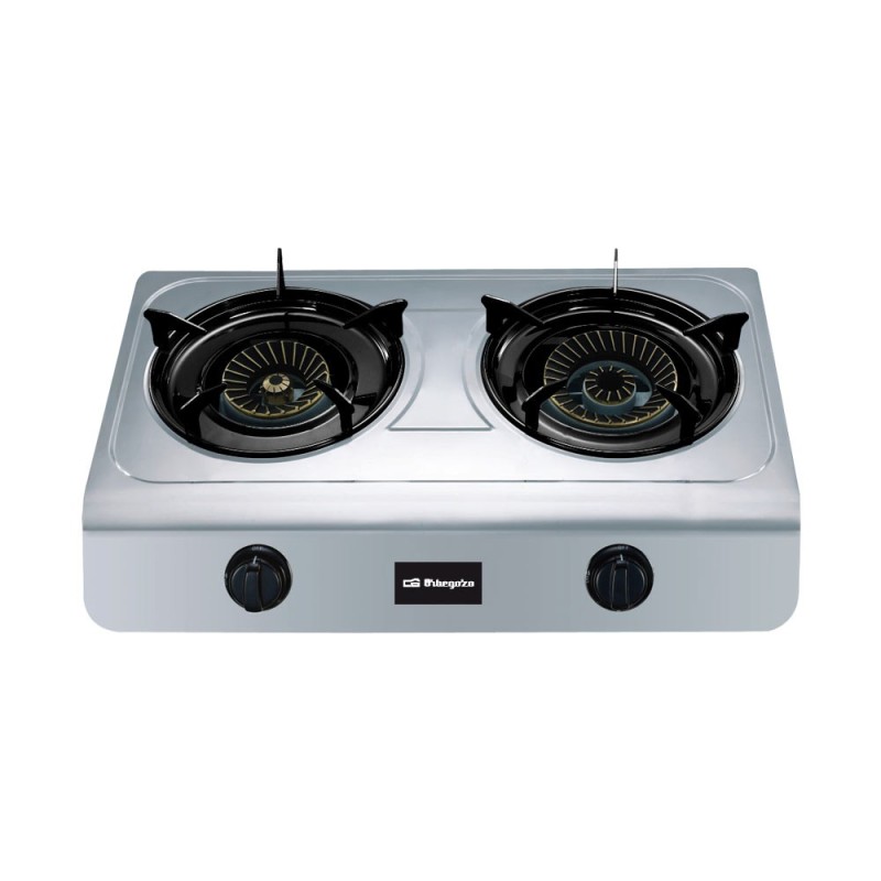 Hornillo Orbegozo FO2700, butano, 2fuegos, Inox
