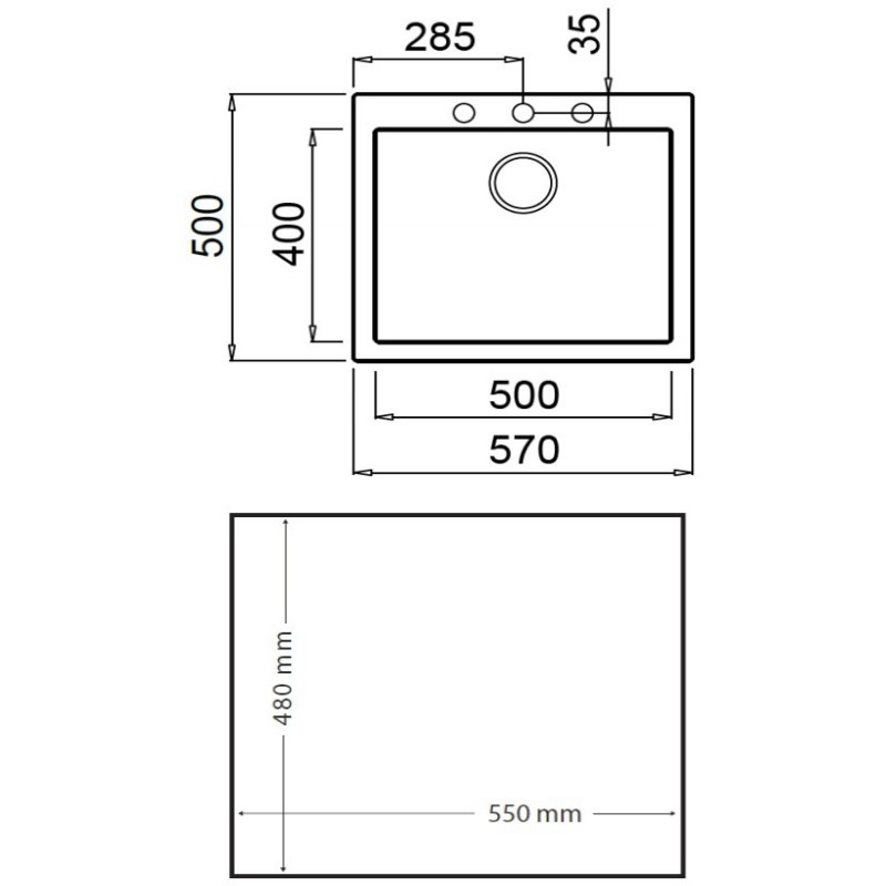 Fregadero Teka TEGRANITE FORSQUARE 50.40