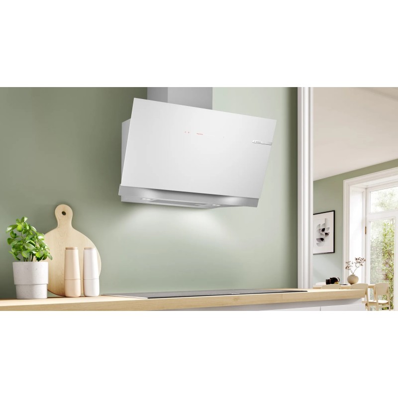 Bosch Serie 8 DWK91LT20 campana De pared Blanco 441 m³ h A+