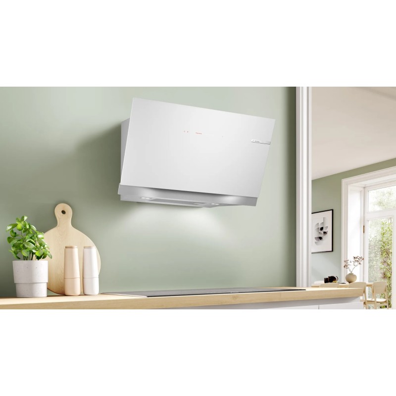 Bosch Serie 8 DWK91LT20 campana De pared Blanco 441 m³ h A+