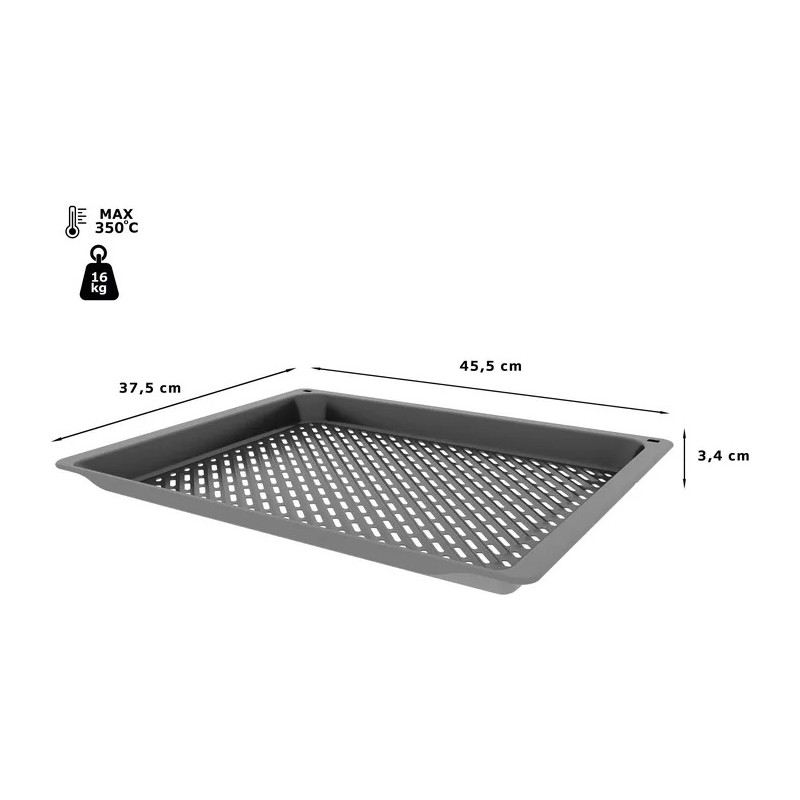 Bosch HEZ629070 pieza y accesorio de hornos Negro Acero Parrilla