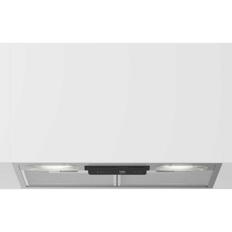 Beko HNU51311S campana Telescópica o extraplana Plata 381 m³ h D