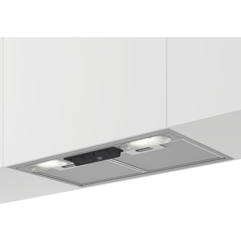 Beko HNU51311S campana Telescópica o extraplana Plata 381 m³ h D