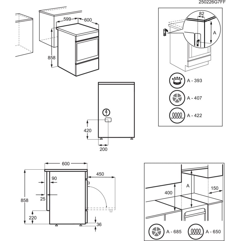 Electrolux Cocina vitrocerámica LKR620066W de 600 mm