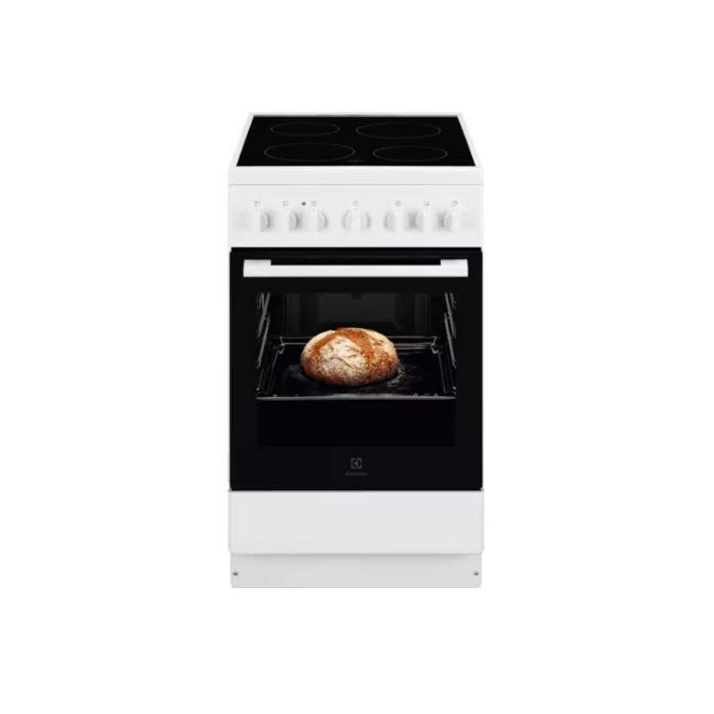 Electrolux LKR500066W Cocina independiente Eléctrico Cerámico Negro, Blanco A