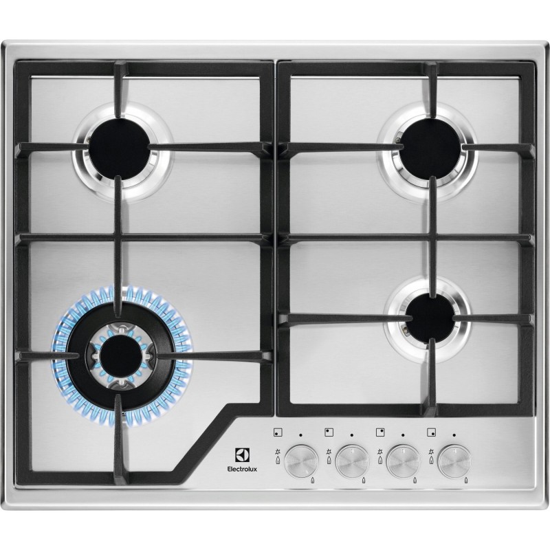 Electrolux KGS6436SX hobs Acero inoxidable Integrado Encimera de gas 4 zona(s)