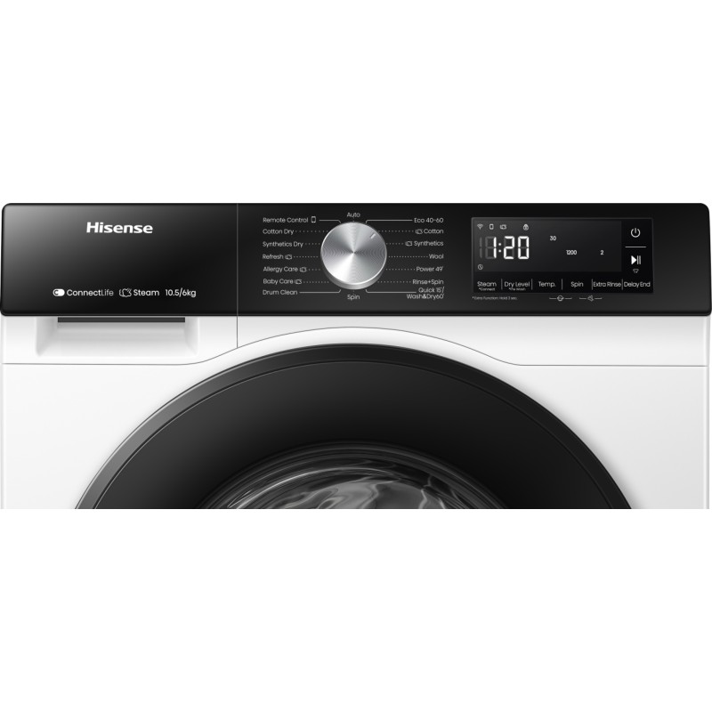 Hisense WD3S1043BW3 lavadora-secadora Independiente Carga frontal Blanco D