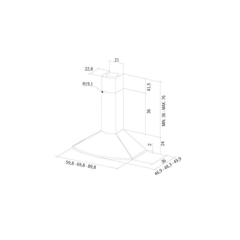 Mepamsa Tender H 90X De pared Acero inoxidable 705 m³ h