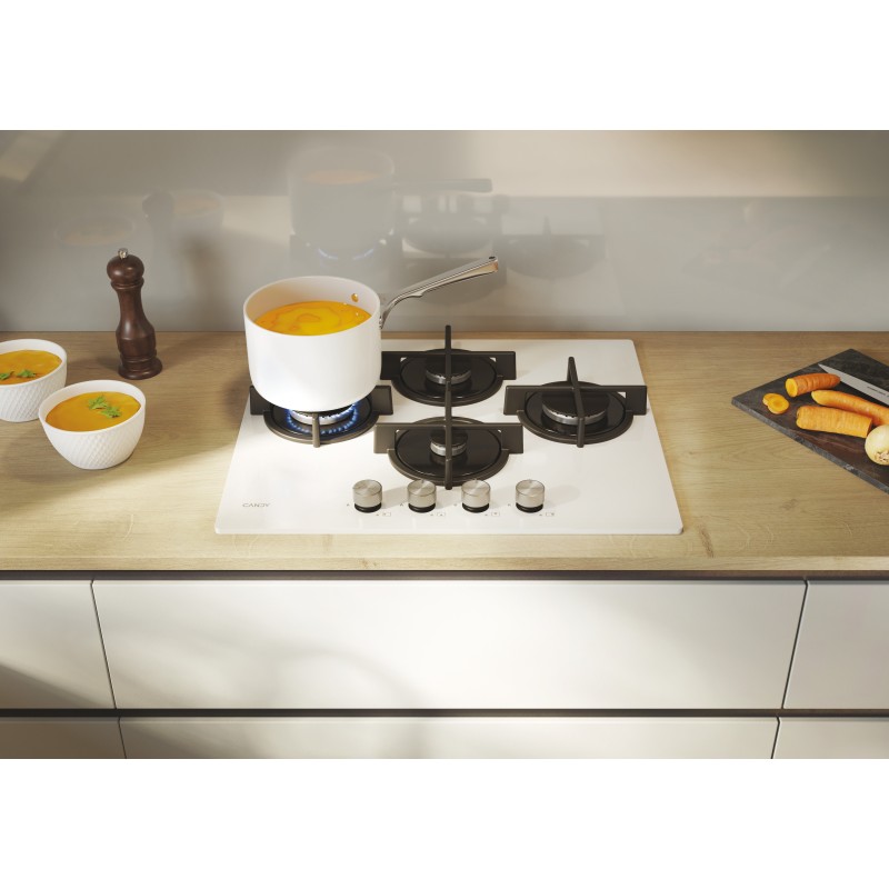 Placa Candy CSG6DTW, Gas, 60cm, 4 fuegos