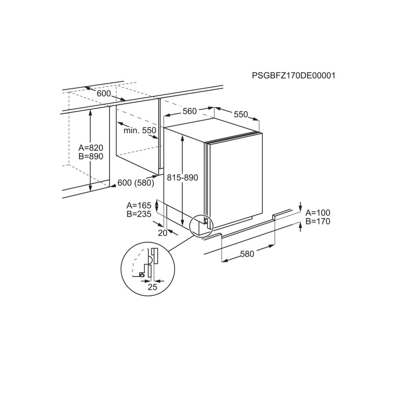 Frig 1p INT Electrolux ESB2AE82S, SpaceS