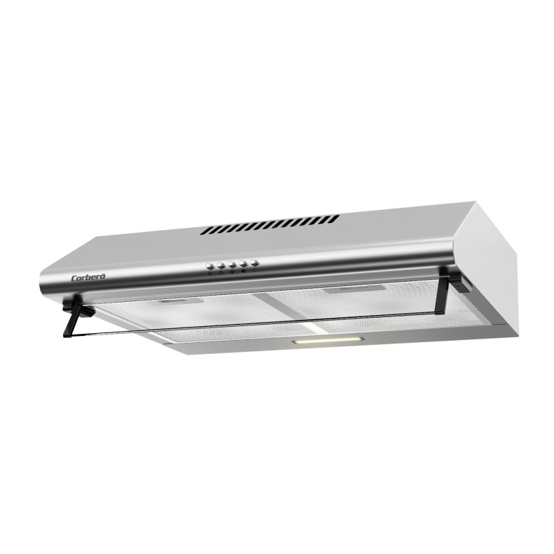 Corbero CCHEV602X cocina Cocina familiar tipo industrial Eléctrico Quemador en espiral Negro, Acero inoxidable A