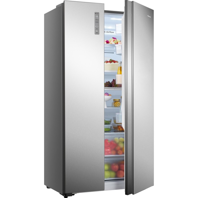 Hisense RS677N4ACC nevera puerta lado a lado Independiente 519 L C Acero inoxidable