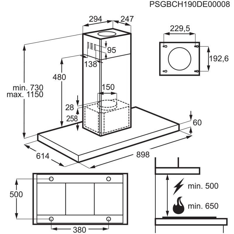 Campana Electrolux LFI769X, Breeze, Beta