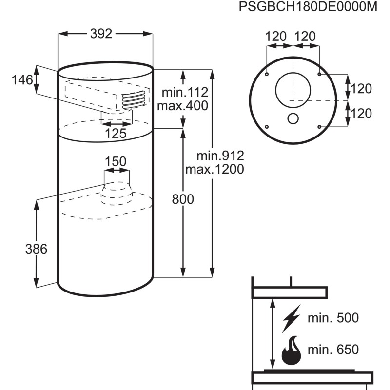 Campana Electrolux LFI514X, Extraction T